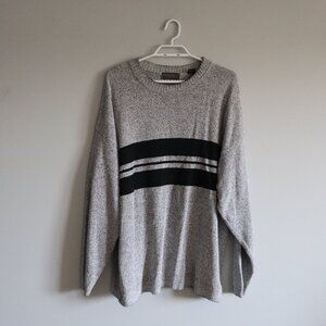Profilo Sport Men's Grey Sz XL Crewneck Speckled Pullover Cotton Stretch Sweater
